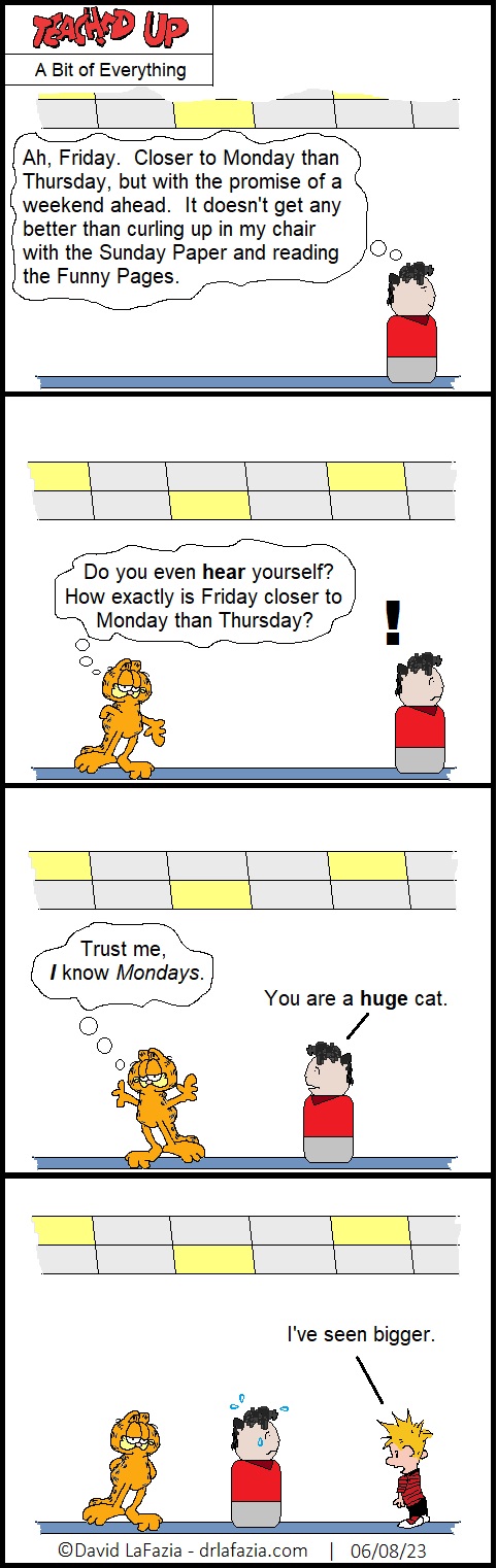 a special guest appears in the comic strip