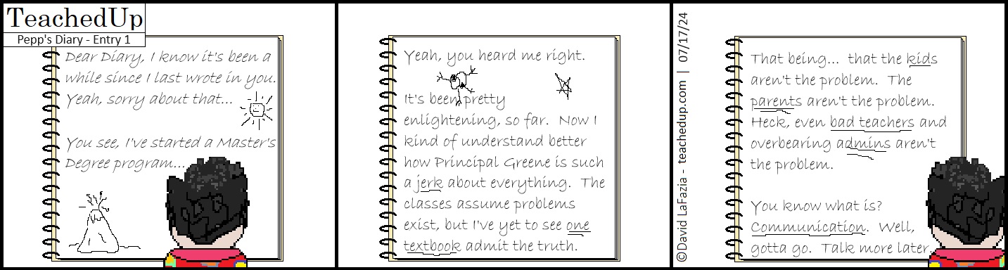 science teacher Anthony Culpepper writes in his diary that communication is a huge problem